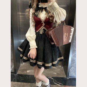 Vest + Skirt + Blouse School Lolita Outfit 3pc Set (UN253)